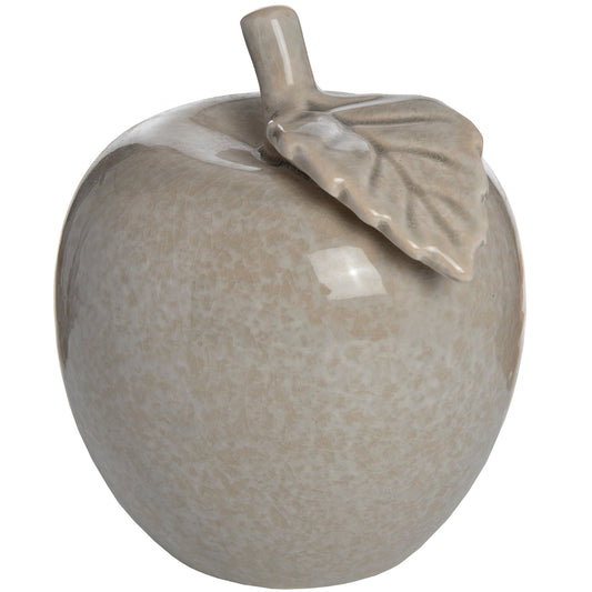 Antique Grey Small Ceramic Apple - BleakToSheek