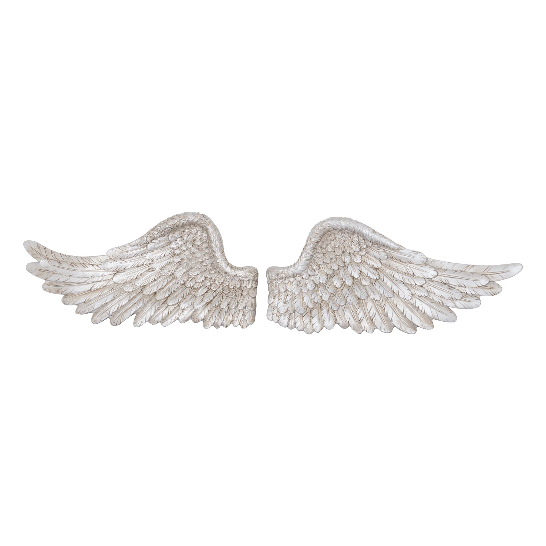 Antique Silver Horizontal Angel Wings - BleakToSheek