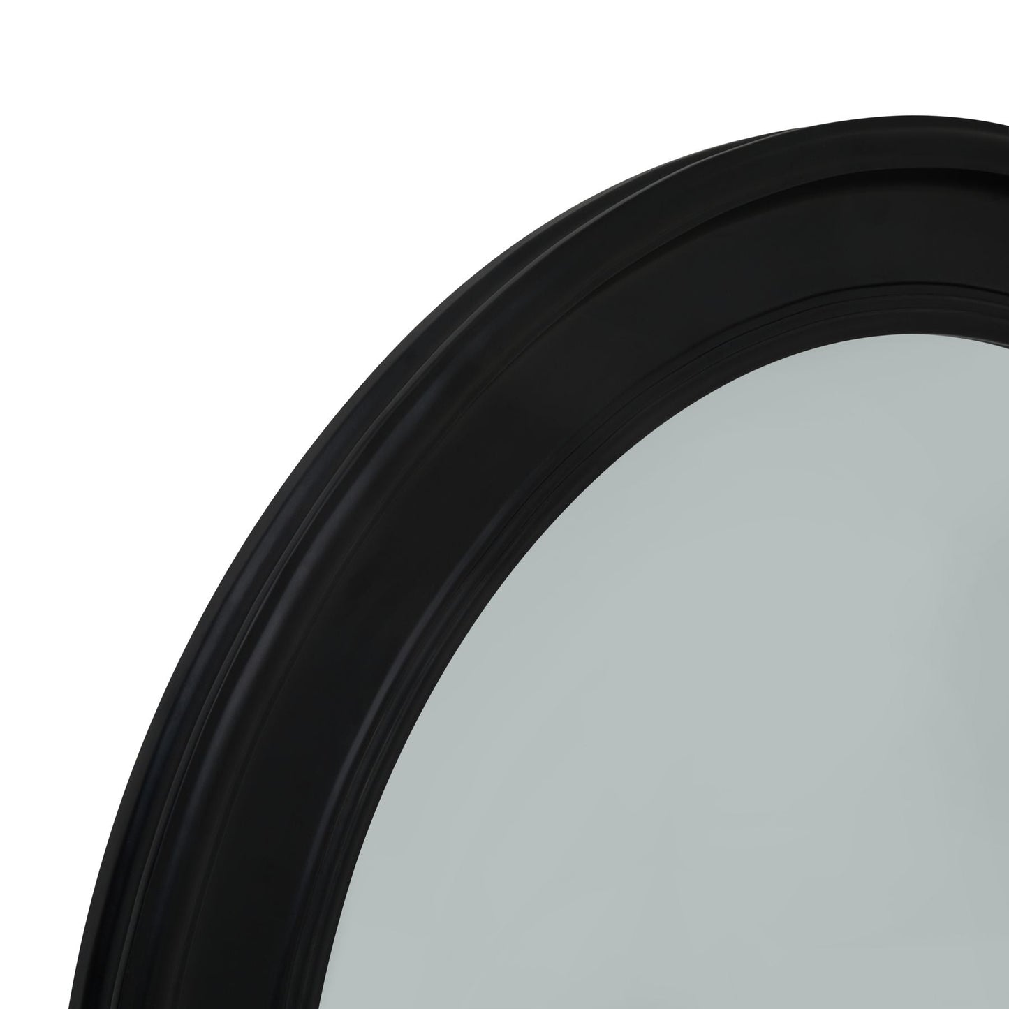 Black Wood Round Framed Mirror - BleakToSheek