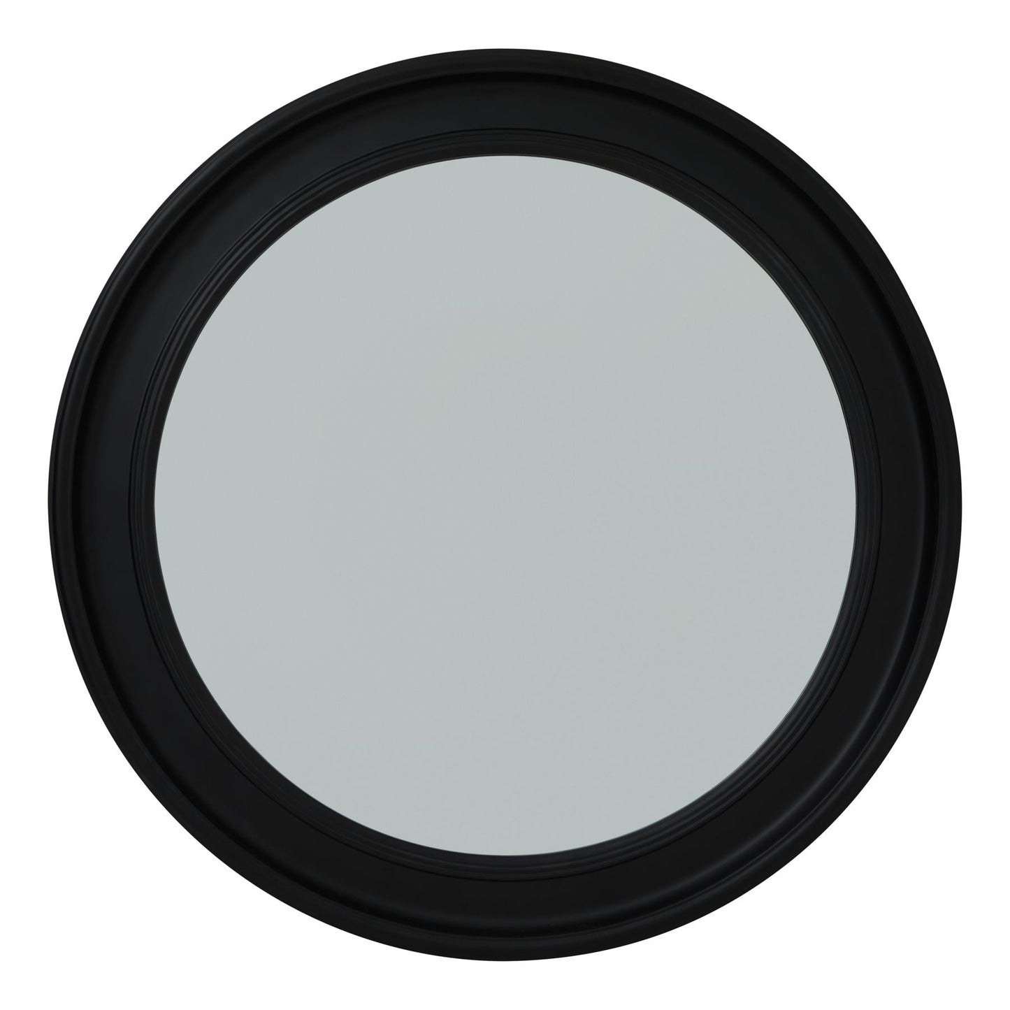 Black Wood Round Framed Mirror - BleakToSheek