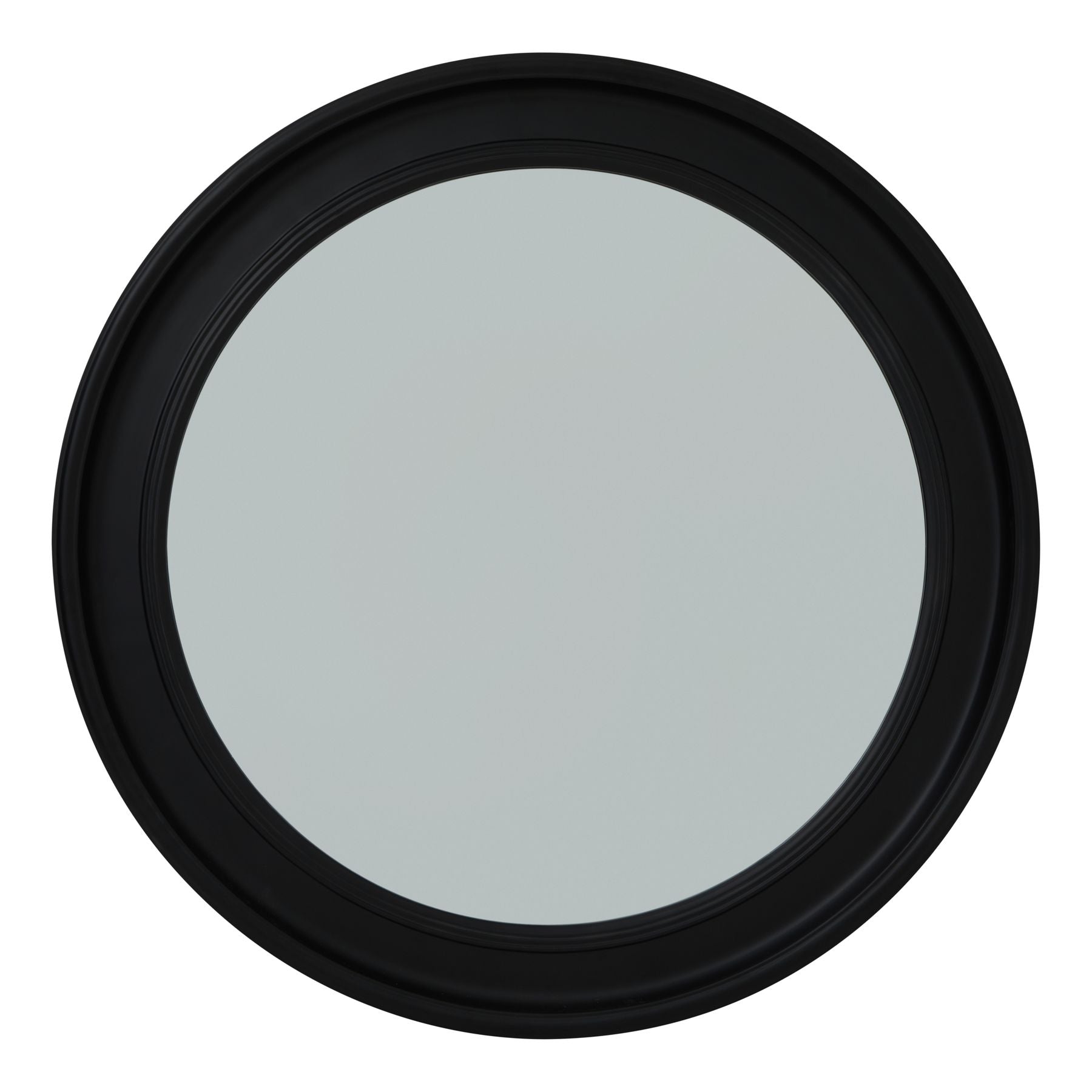 Black Wood Round Framed Mirror - BleakToSheek