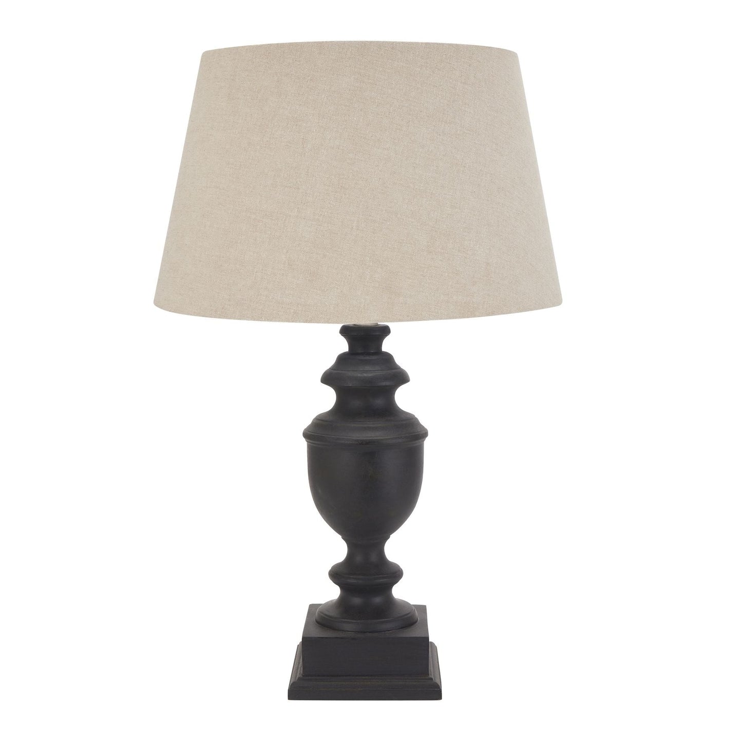 Delaney Collection Grey Urn Lamp With Linen Shade - BleakToSheek