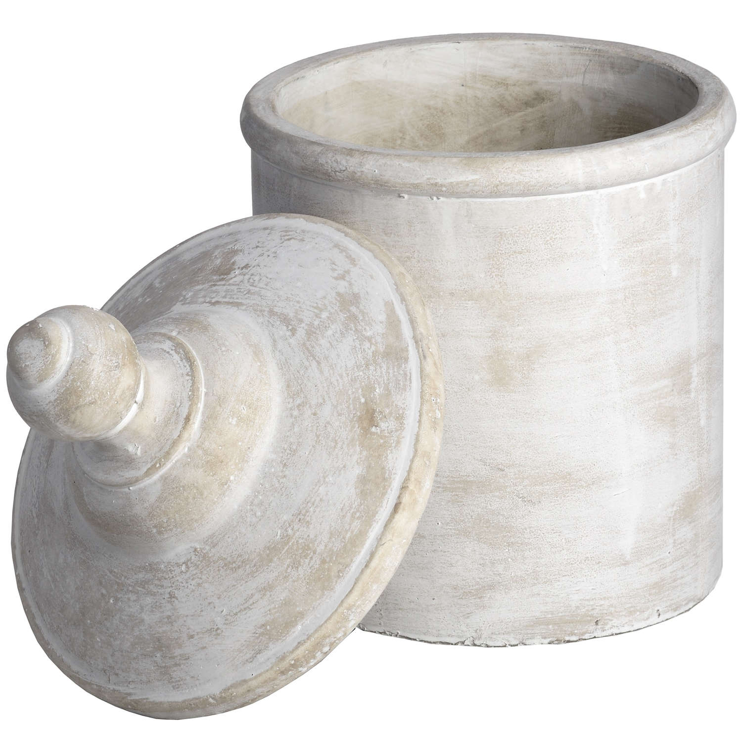 Large Antique White Cannister - BleakToSheek