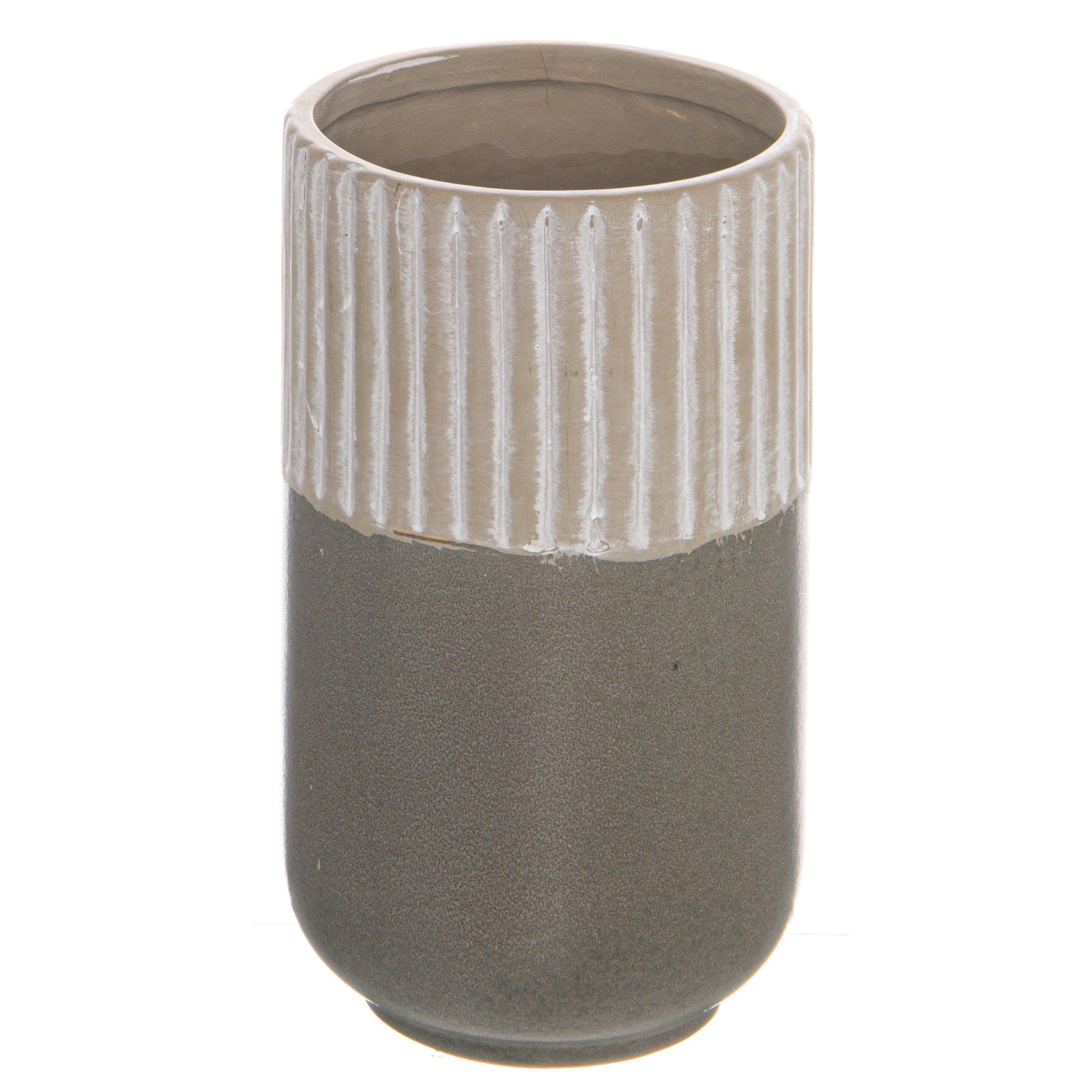 Mason Collection Grey Ceramic Straight Vase - BleakToSheek