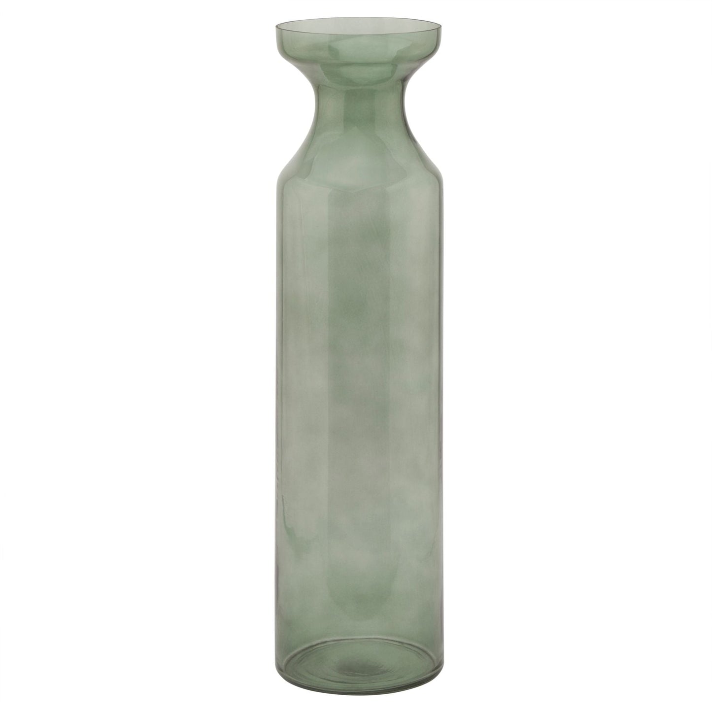 Smoked Sage Glass Tall Fluted Vase - BleakToSheek